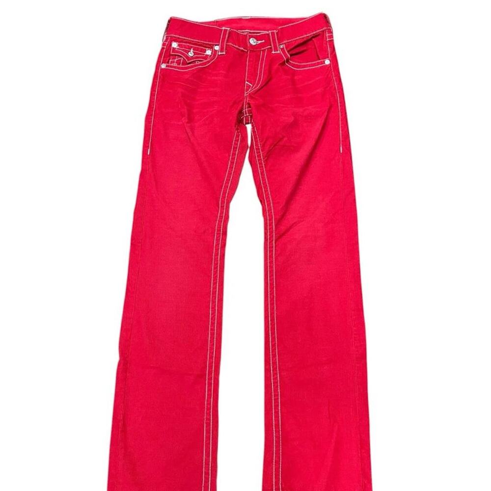 True Religion Corduroy Straight Low Rise Jeans